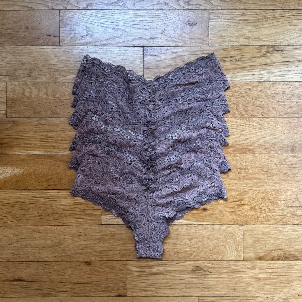 NWOT Victoria’s Secret soft brown cheeky panties set of 6 (size: S)